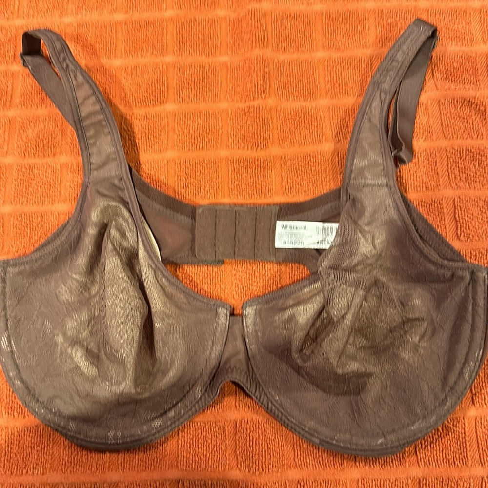 Wacoal Stark Beauty Bra 34DD Brown Lace